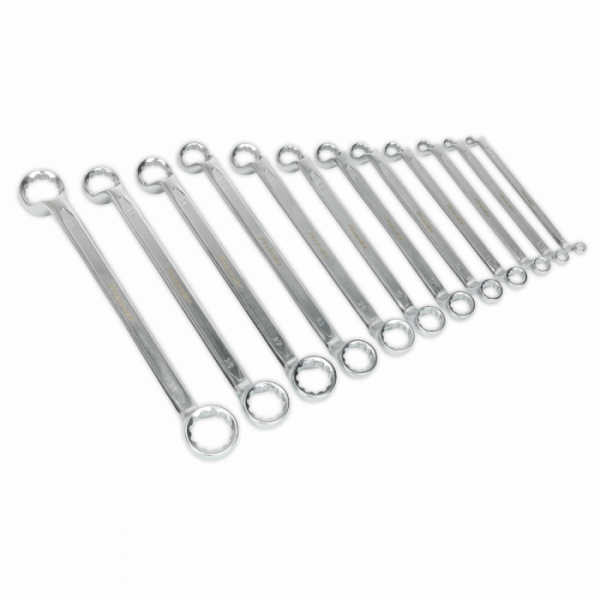 Offset Double End Ring Spanner Set 12pc Metric