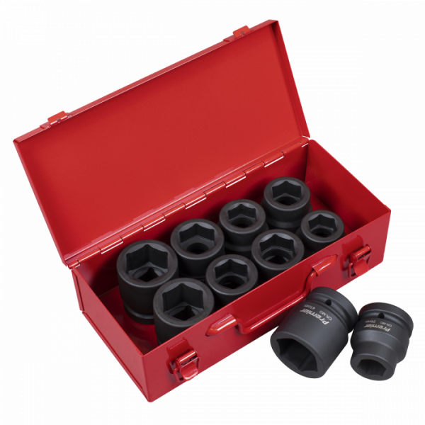 Impact Socket Set 10pc 1″Sq Drive Metric / Imperial