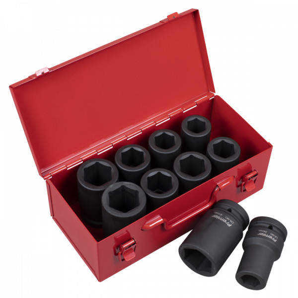 Impact Socket Set 10pc Deep 1″Sq Drive Metric / Imperial