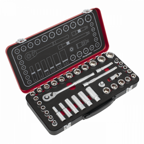 Socket Set 3 / 8″Sq Drive 37pc – Metric / Imperial – Premier Platinum