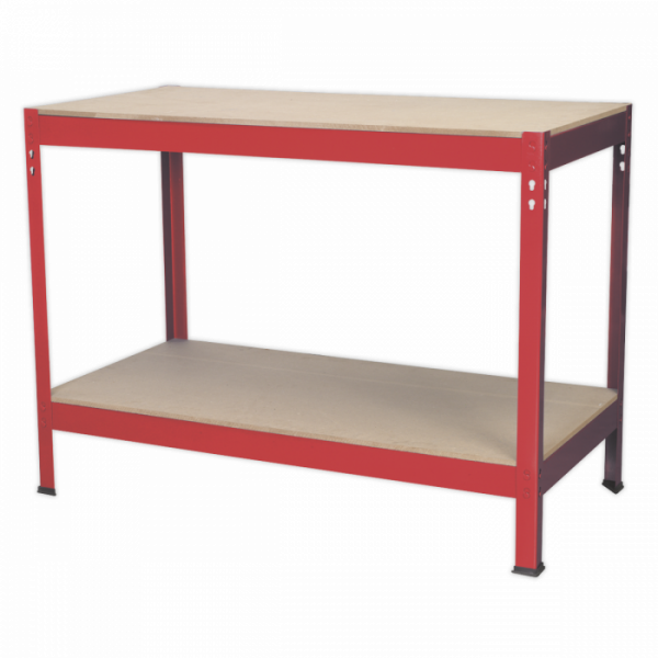 Workbench 1.2m Steel Wooden Top