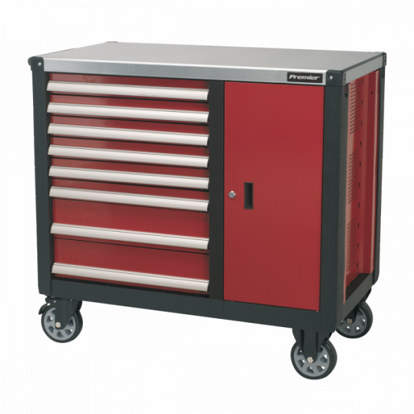 Mobile Workstation 8 Drawer with Ball-Bearing Slides