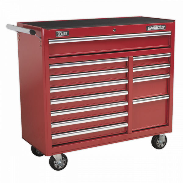 Rollcab 12 Drawer with Ball-Bearing Slides Heavy-Duty – Red