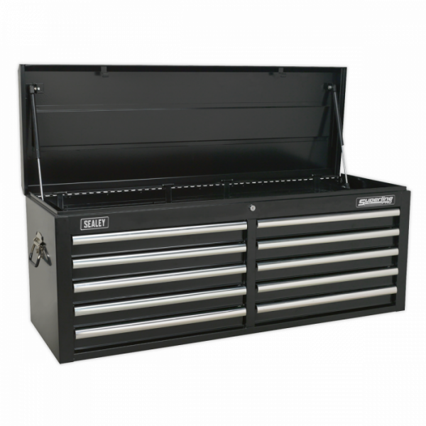 Topchest 10 Drawer with Ball-Bearing Slides – Black