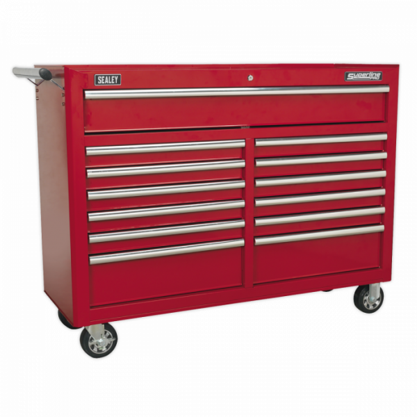 Rollcab 13 Drawer with Ball-Bearing Slides – Red