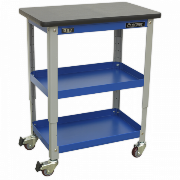 Industrial 3-Level Workshop Trolley