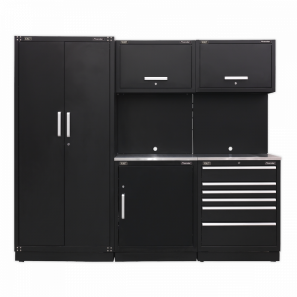 Premier 2.5m Storage System – Stainless Worktop