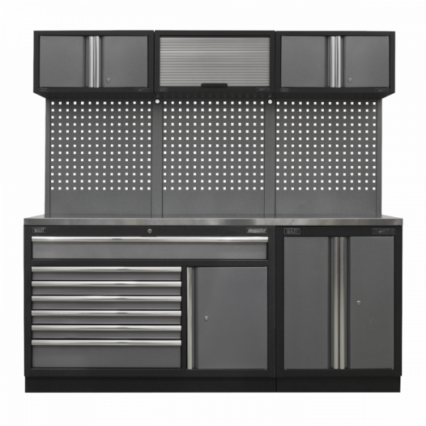 Superline PRO® 2.04m Storage System – Stainless Steel Worktop