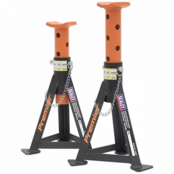 Axle Stands (Pair) 3 Tonne Capacity per Stand – Orange