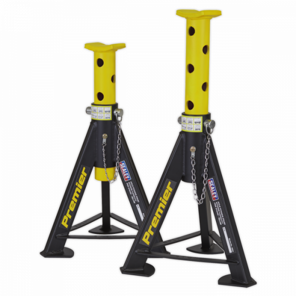 Axle Stands (Pair) 6 Tonne Capacity per Stand – Yellow