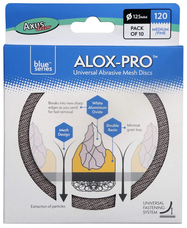 Alox-Pro Abrasive Mesh Sand Discs (Pack of 10) – 125mm  /  P120