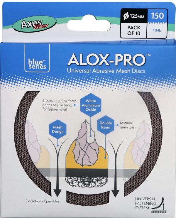 Alox-Pro Abrasive Mesh Sand Discs (Pack of 10) – 150mm  /  P150