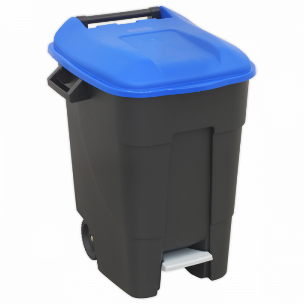 Refuse / Wheelie Bin with Foot Pedal 100L – Blue