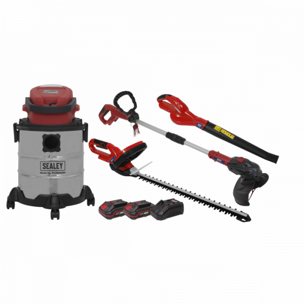 4 x 20V SV20 Series Cordless Garden Power Tool Combo Kit – 2 Batteries