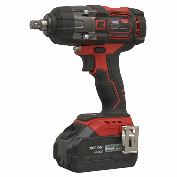 Cordless Brushless Impact Wrench 18V 4Ah Lithium-ion 1 / 2″Sq Drive