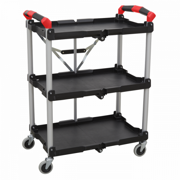 Folding Workshop Trolley 3-Level