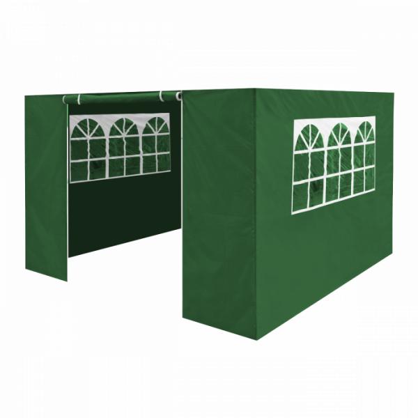 Dellonda Premium Gazebo / Marquee Side Walls / Doors / Windows, Fits 3 x 3m Models – Dark Green