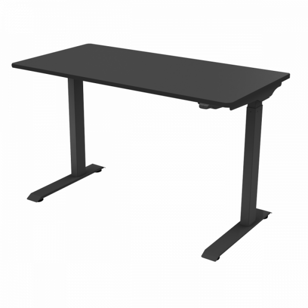 Dellonda Black Electric Adjustable Office Standing Desk, Quiet & Fast 1200x600mm