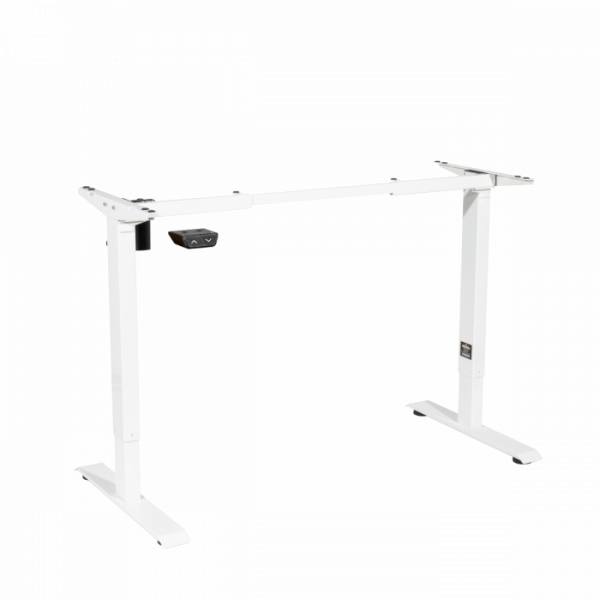 Dellonda Electric Adjustable Standing Desk Frame, 70kg Capacity, White, Quiet