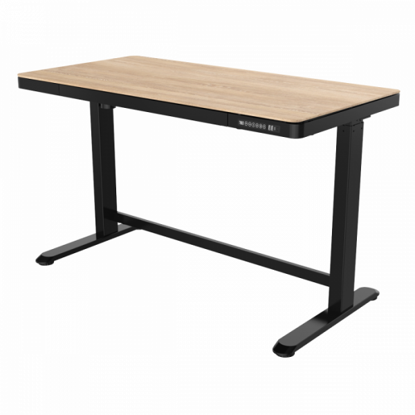 Dellonda Oak Electric Adjustable Standing Desk with USB & Drawer, 1200 x 600mm