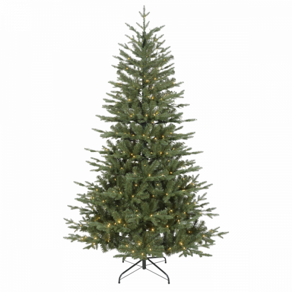 Dellonda Pre-Lit 6ft Hinged Christmas Tree with Warm White LED Lights & PE / PVC Tips – DH81