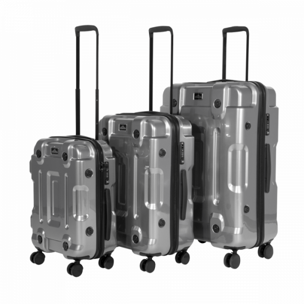 Dellonda 3pc Lightweight ABS Luggage Set  – 20″, 24″, 28″ – Silver – DL9