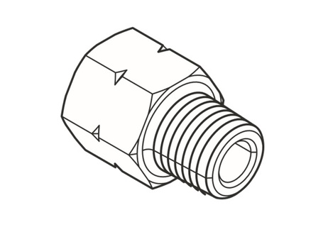 1/8 Straight Adaptor 42mm Long