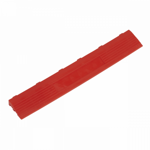 Polypropylene Floor Tile Edge 400 x 60mm Red Female – Pack of 6