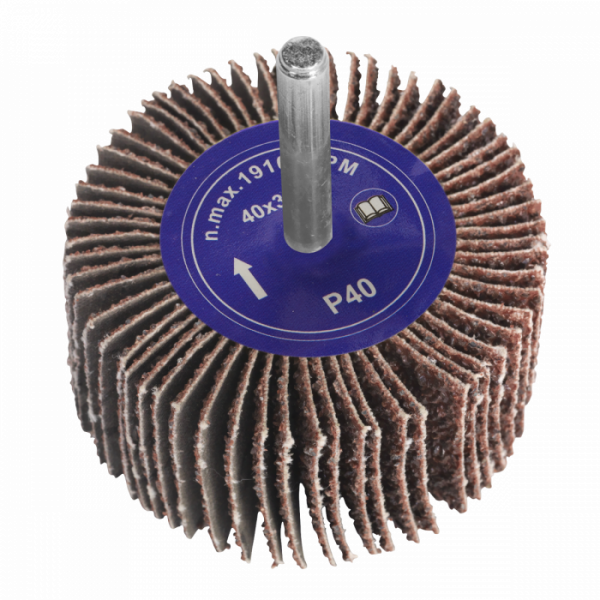 Abrasive Flap Wheel Ø40 x 30mm 40Grit 6mm Shaft