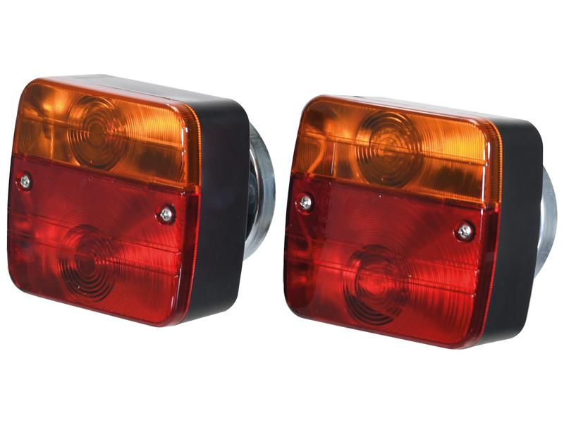 Halogen Lighting Set, Bolt on, Function: 4, Brake / Tail / Indicator / Number Plate, 4M, 12V