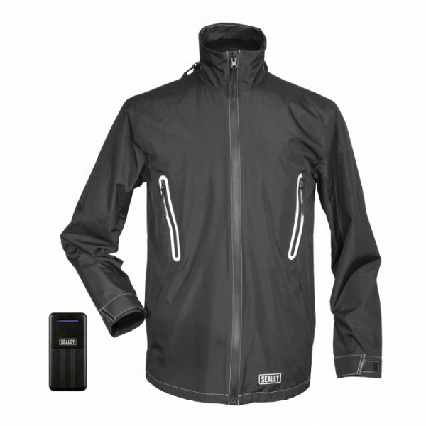 5V Heated Rain Jacket – X-Large with Power Bank