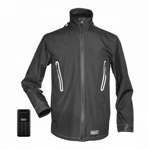 5V Heated Rain Jacket – Small with Power Bank 20Ah