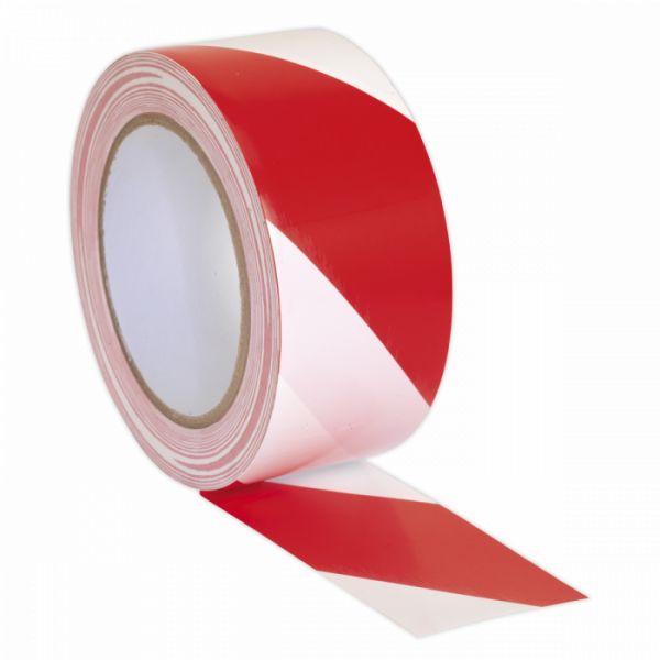 Hazard Warning Tape 50mm x 33m Red / White