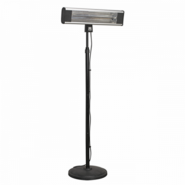 High Efficiency Carbon Fibre Infrared Patio Heater 1800W / 230V with Telescopic Floor Stand