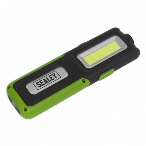 Rechargeable Inspection Light 5W COB & 3W SMD LED with Power Bank – Green