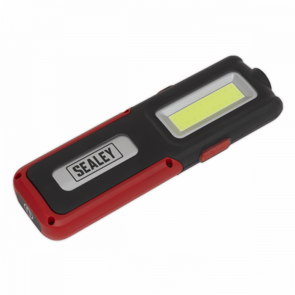 Rechargeable Inspection Light 5W COB & 3W SMD LED with Power Bank – Red