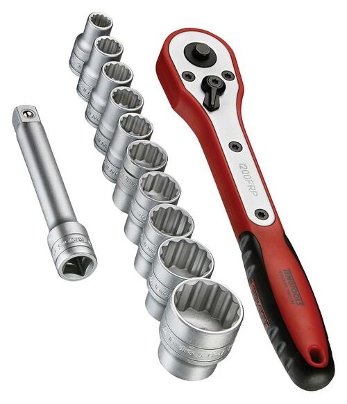 Teng Tools 1/2" Socket Set 12 pt 12 Pieces - M1212N1