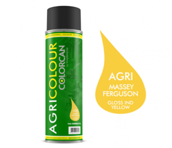 COLORCAN® MASSEY FERGUSON IND YELLOW 1K ACRYLIC SPRAY PAINT – 500ML