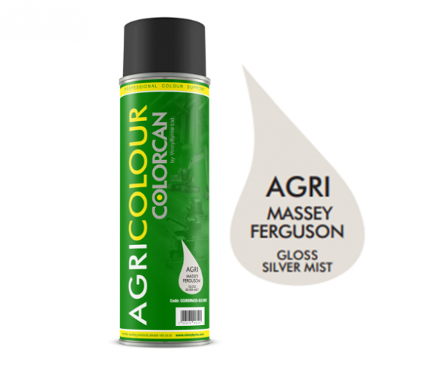 COLORCAN® MASSEY FERGUSON SILVER MIST 1K ACRYLIC SPRAY PAINT – 500ML