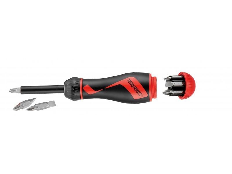 Teng Tools 1/4" Ratcheting Bits Driver Double End Bits Set - MDR915