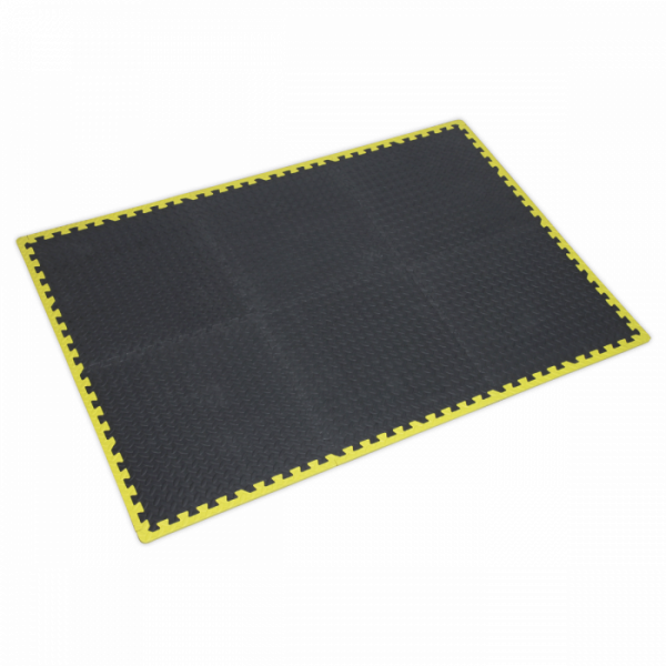 Interlocking EVA Foam Workshop Mat Set 1240 x 1825mm with Hi-Vis Edges