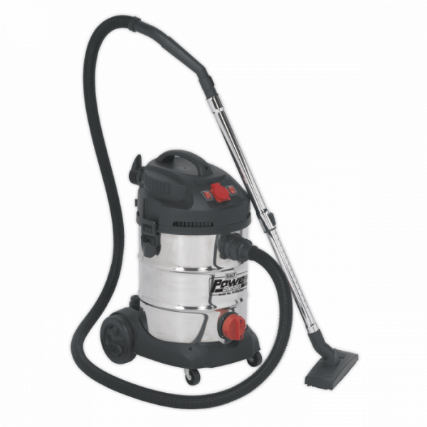 Vacuum Cleaner Industrial 30L 1400W / 230V Stainless Drum Auto Start