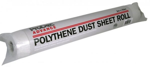 Polythene Dust Sheet Rolls – 2m x 50m