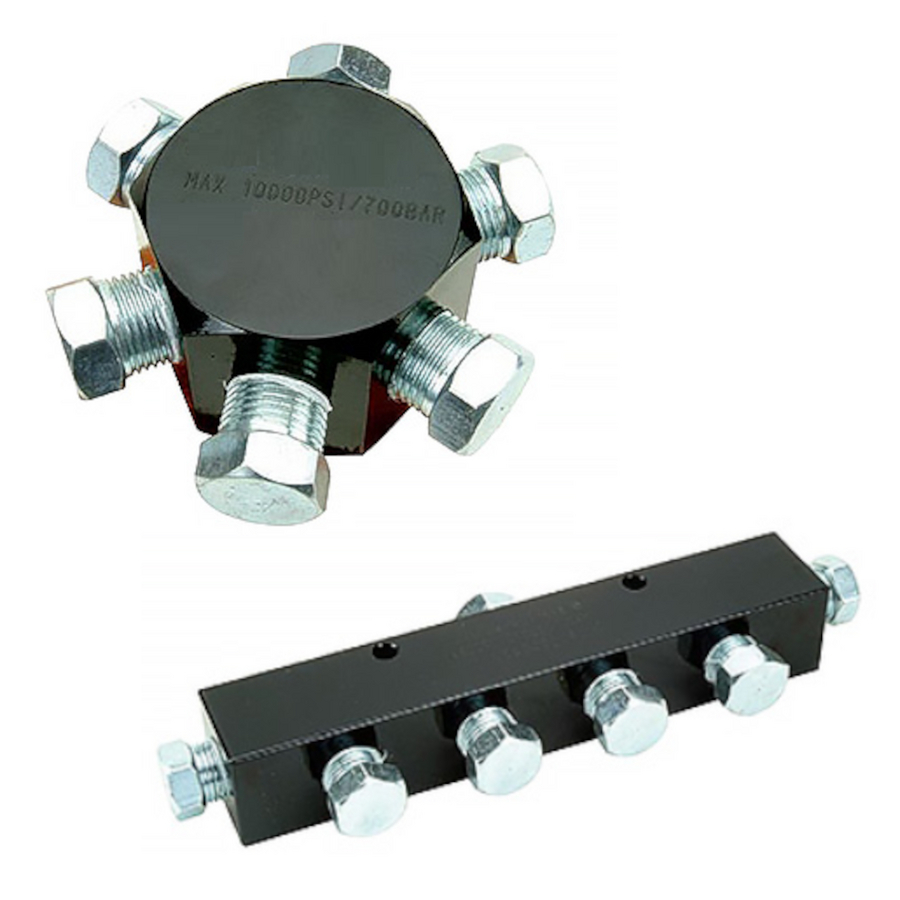 Verteiler 700 bar rund 6x NPT 3/8"
