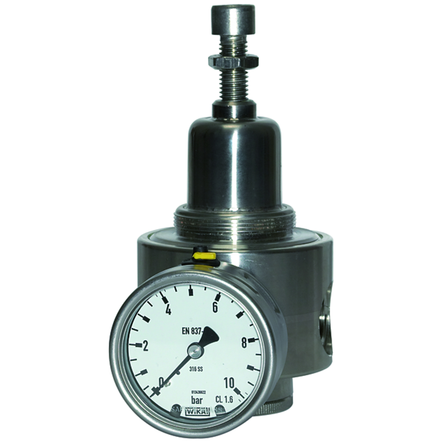 Pressure regulator stainl. steel 1.4404
