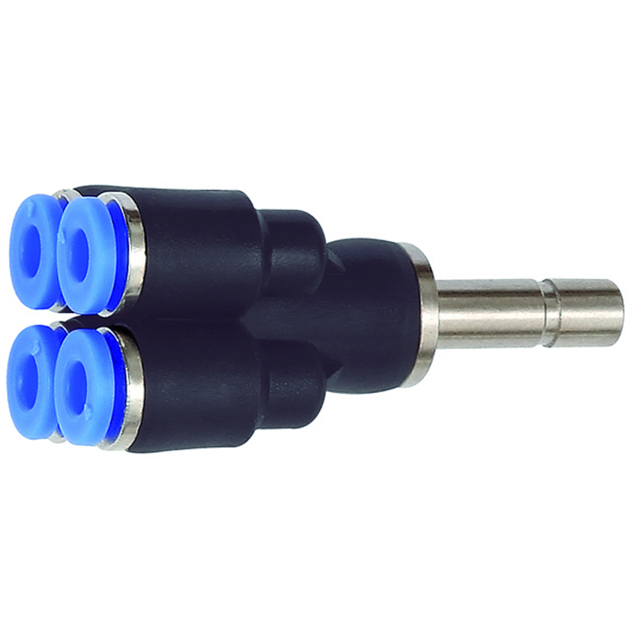 Distributor with push-in plug, 4-outlets