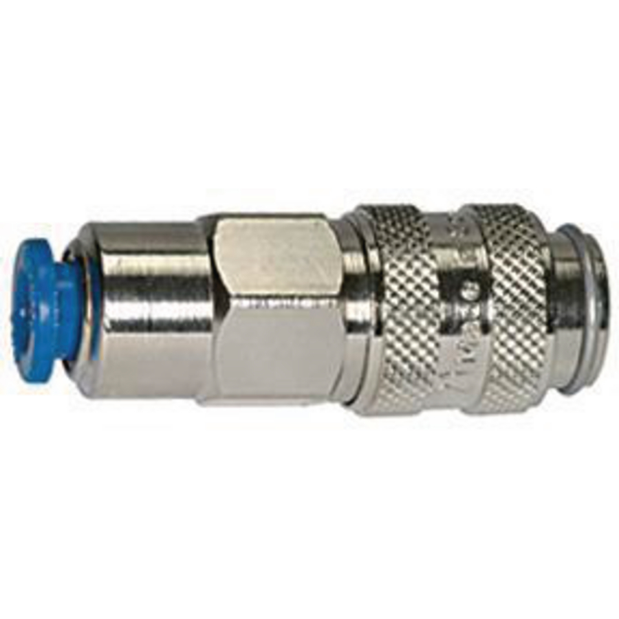 Quick disconnect coupling with push-in f