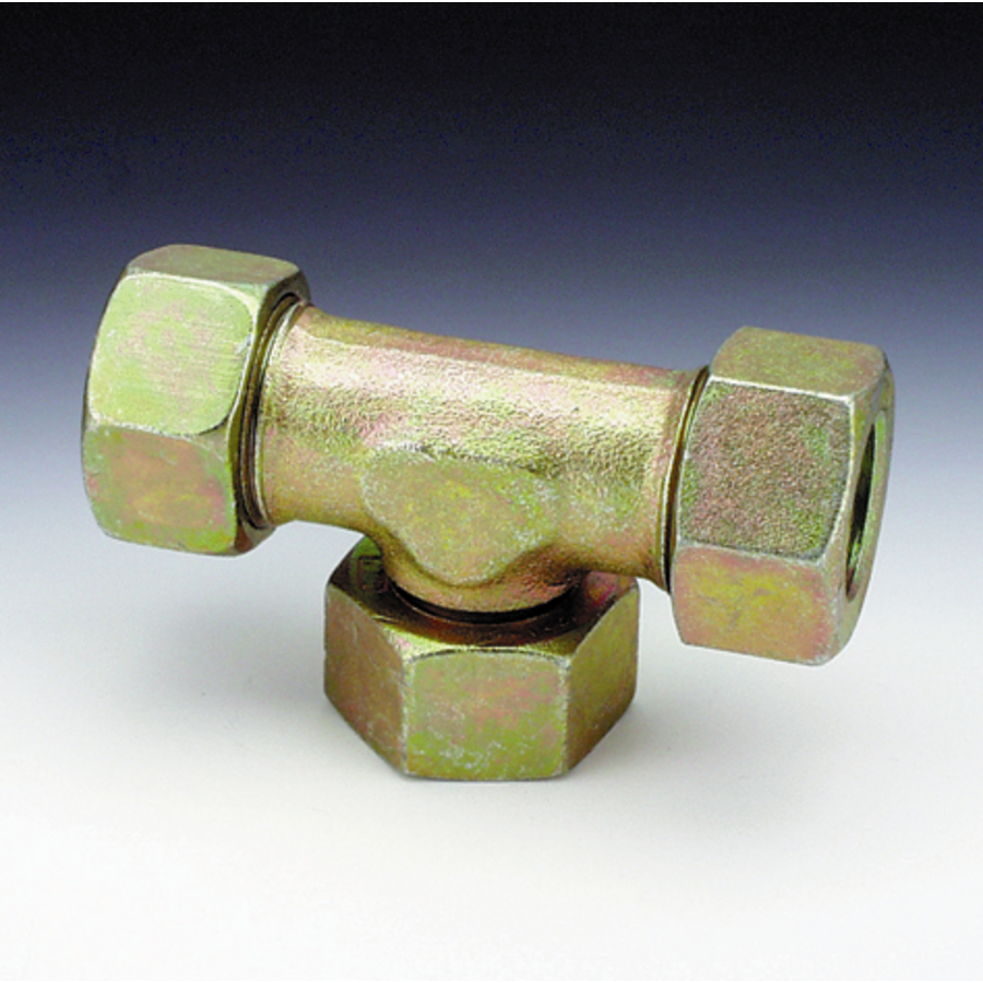 Tube end fitting TEE L15 CEL15 BR