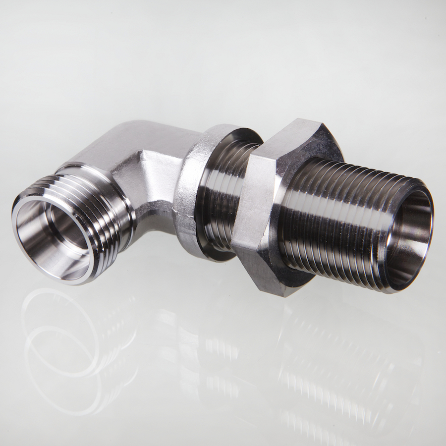 Bulkhead connector stud 90 CES06 SS