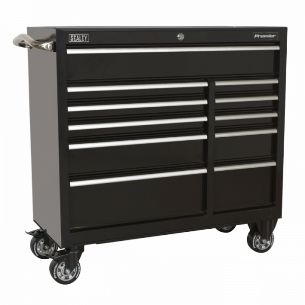 Rollcab 11 Drawer 1055mm Extra-Wide Heavy-Duty Black